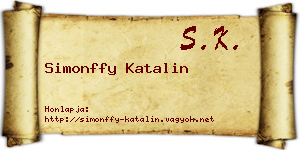 Simonffy Katalin névjegykártya